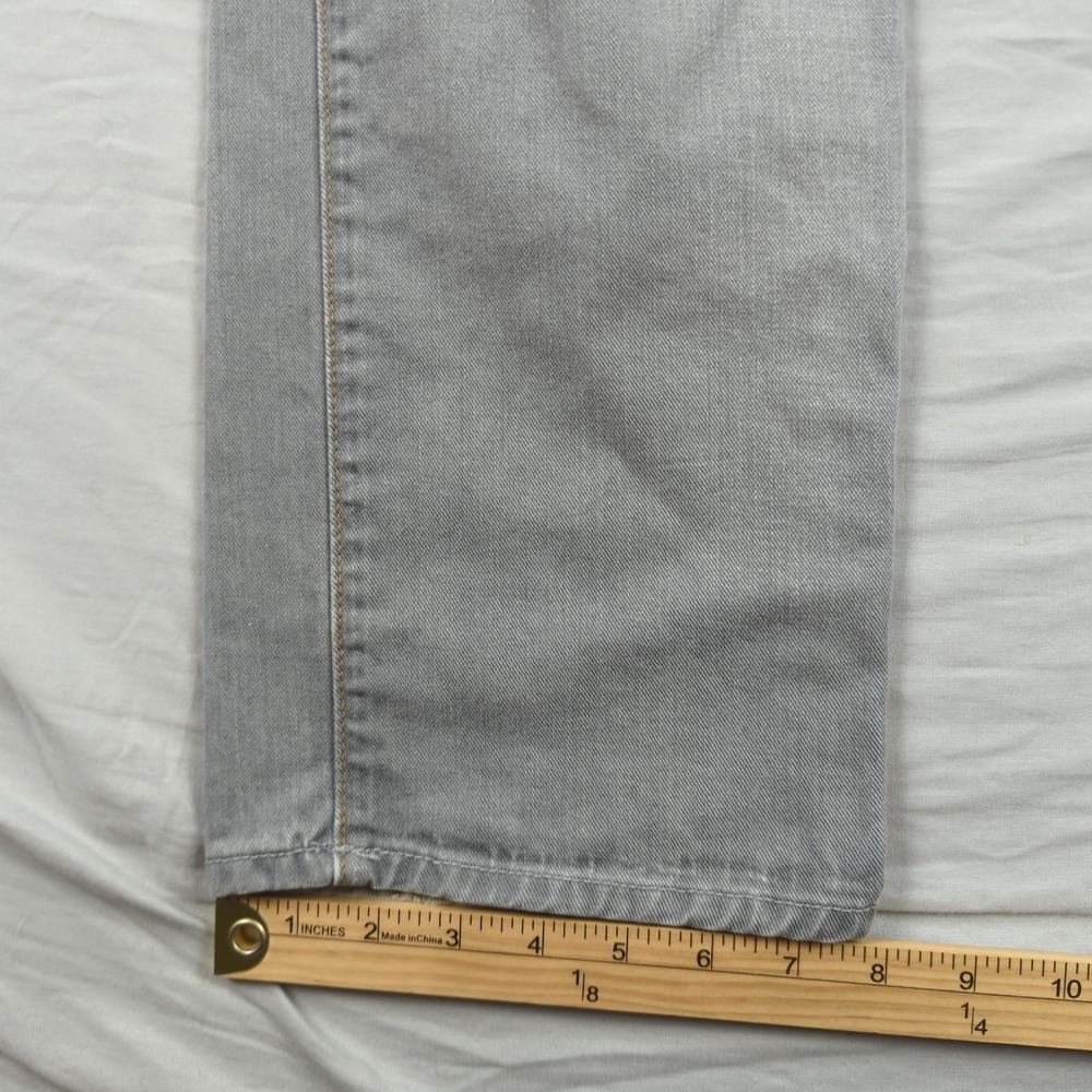 7 for all Mankind Jeans Mens 33x33 Gray Standard Straight Relaxed Casual Faded‎ - Picture 6 of 15